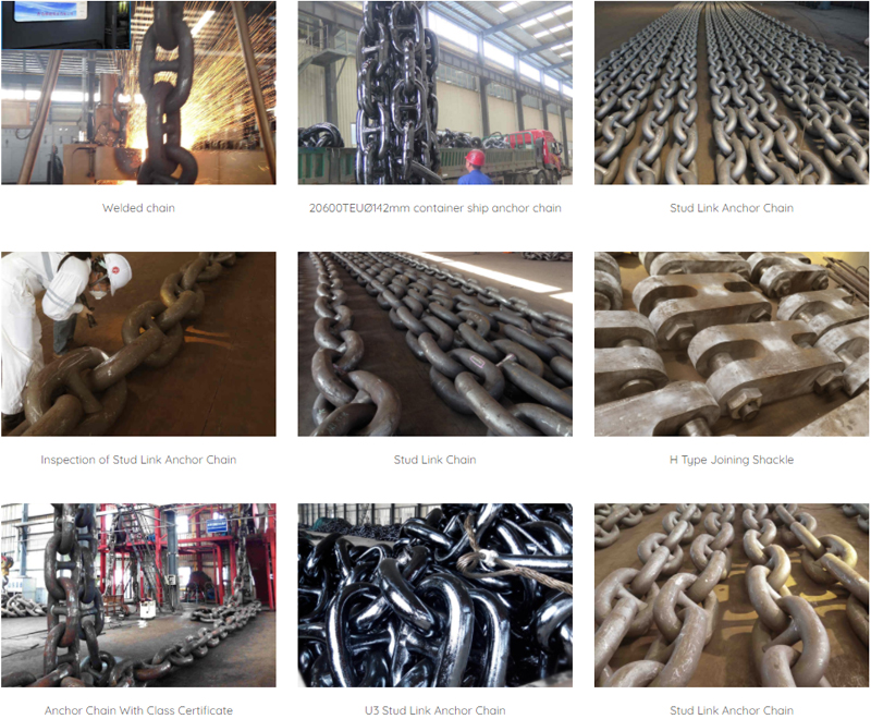 Cadena de ancla marina