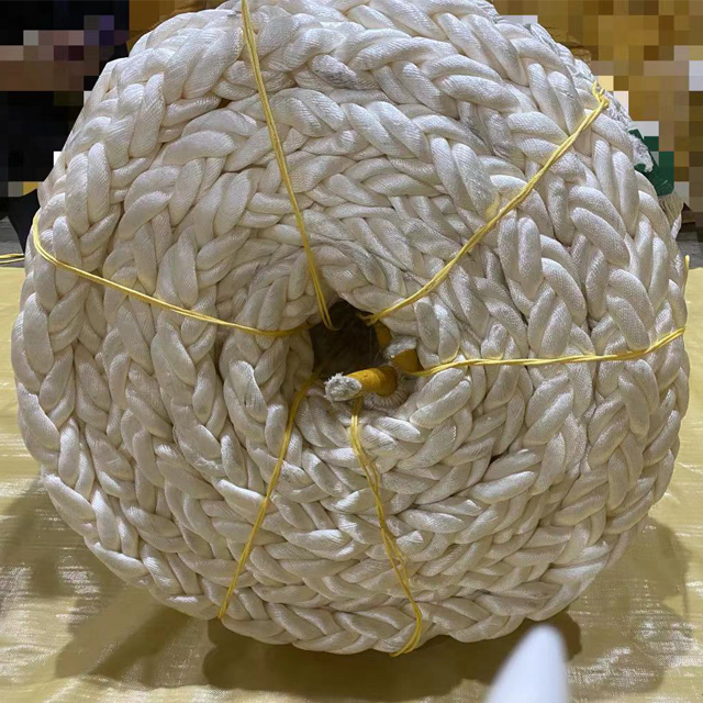 Cuerda de nailon de 8 hebras y 12 hebras para amarre de barcos y agricultura marina