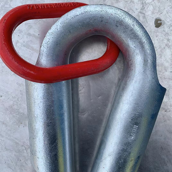 dedal de tubo galvanizado con eslab&oacute;n ovalado