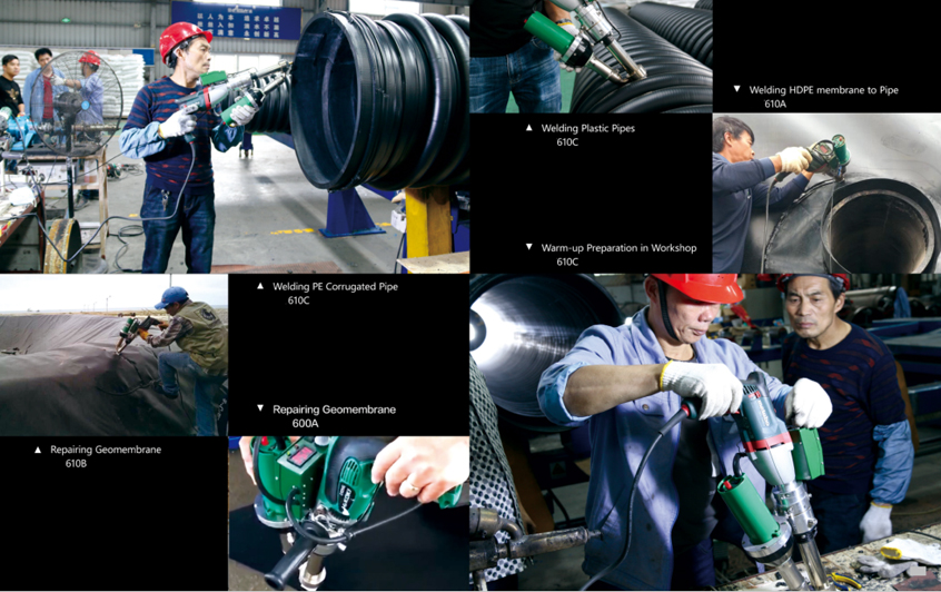 Aplicaci&oacute;n de pistola de extrusi&oacute;n Wedling