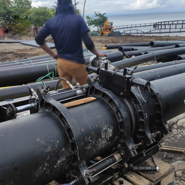 Máquina de soldadura de tubos de HDPE