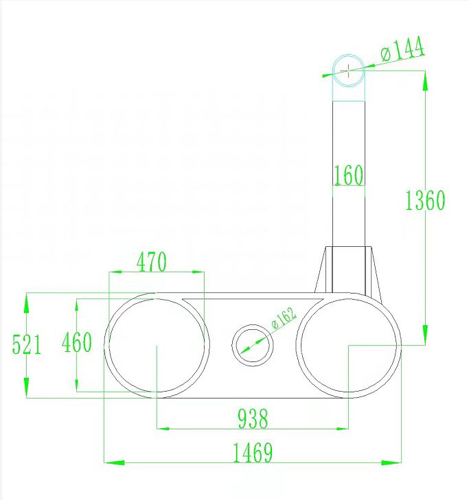 Soporte de 2 orificios de 450 mm